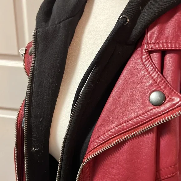 Torrid Red Leather Jacket - Picture 4 of 6